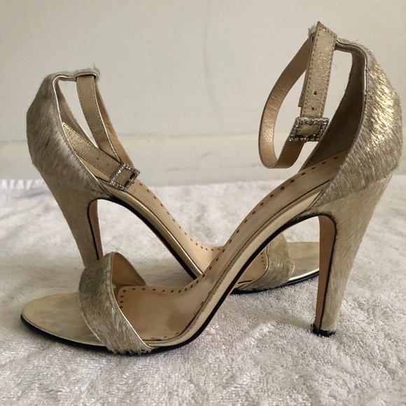 Kate Spade Gold Open Toe Heels - Picture 1 of 6